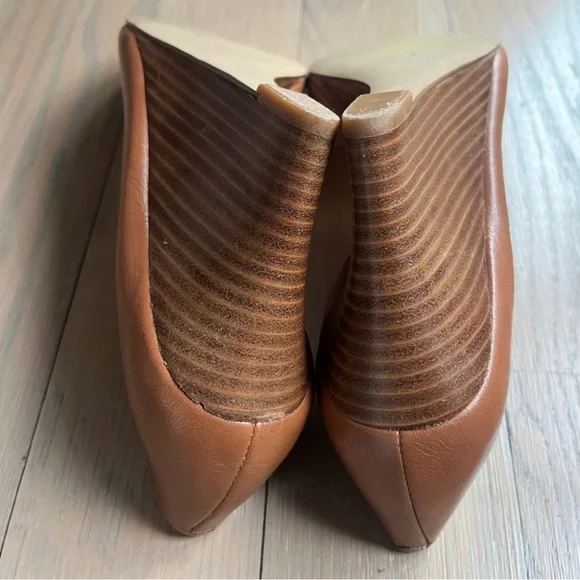 Nine West Brown shoes Peep Toe Heels wedge - Picture 5 of 6